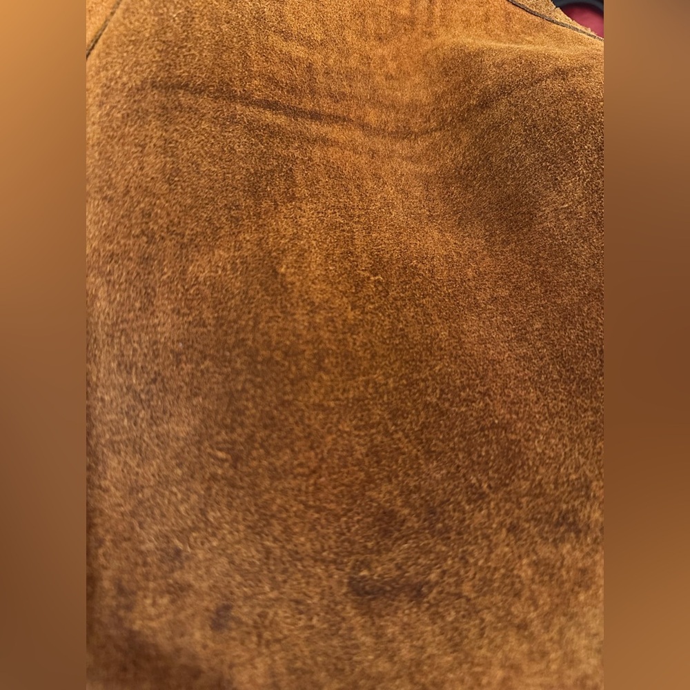 Vintage 1970’s Tan Suede Fringe Poncho - Picture 8 of 10
